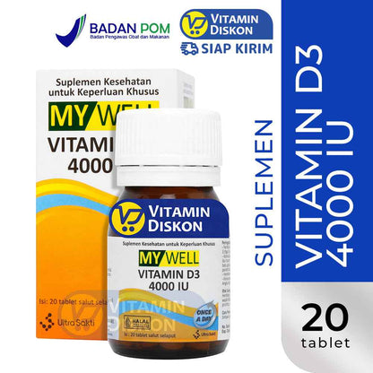 MYWELL VIT D3 4000 IU ISI 20 TABLET