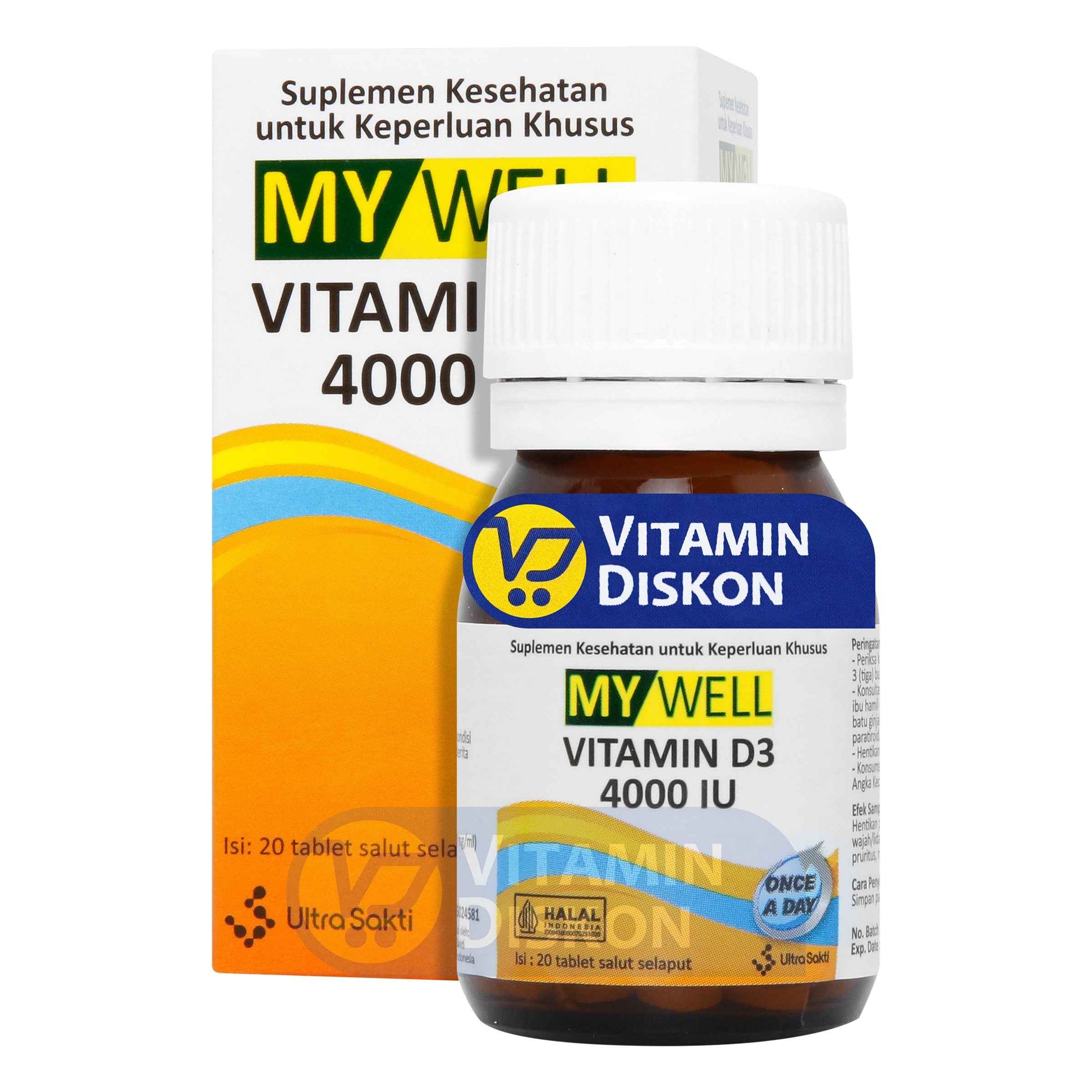 MYWELL VIT D3 4000 IU ISI 20 TABLET