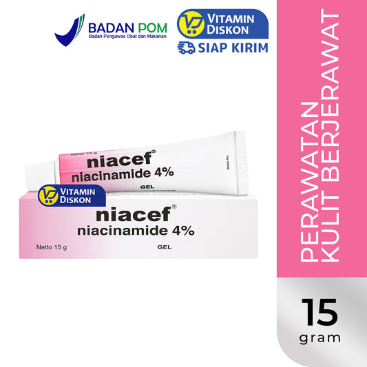 NIACEF NIACINAMIDE GEL 4 % 15GR