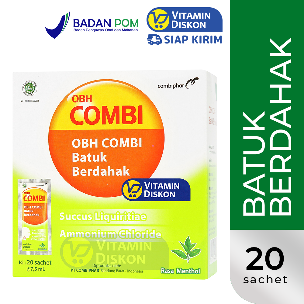 OBH COMBI BATUK BERDAHAK SACHET BOX ISI 20 PCS 7,5 ML