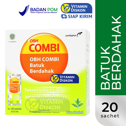 OBH COMBI BATUK BERDAHAK SACHET BOX ISI 20 PCS 7,5 ML