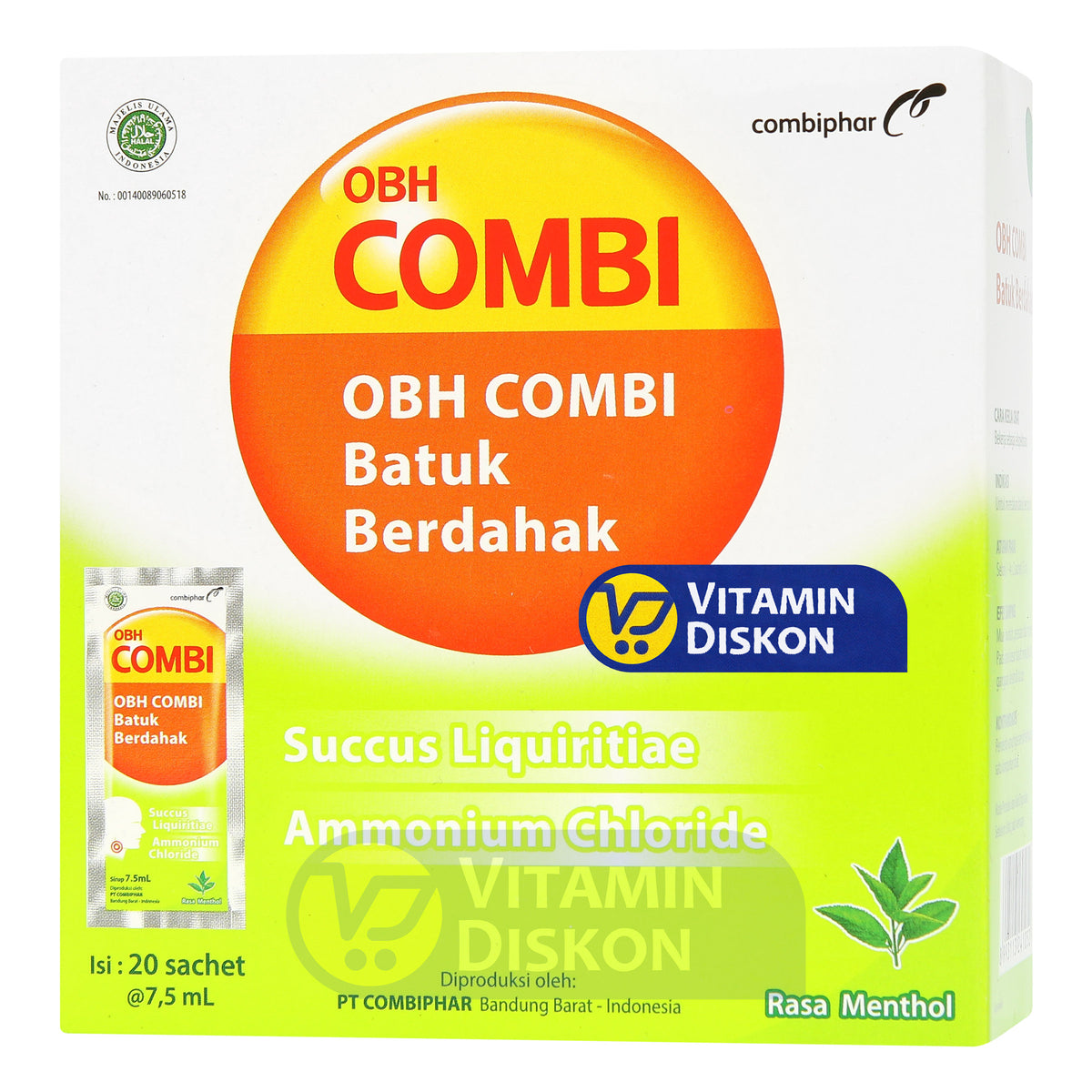 OBH COMBI BATUK BERDAHAK SACHET BOX ISI 20 PCS 7,5 ML
