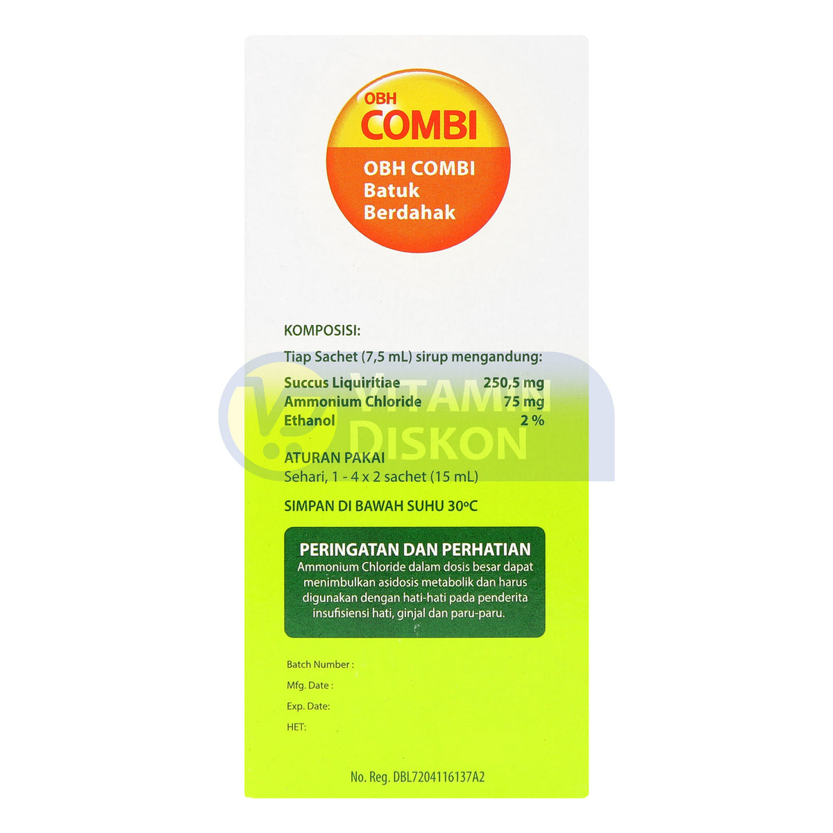 OBH COMBI BATUK BERDAHAK MENTHOL BOTOL 100 ML