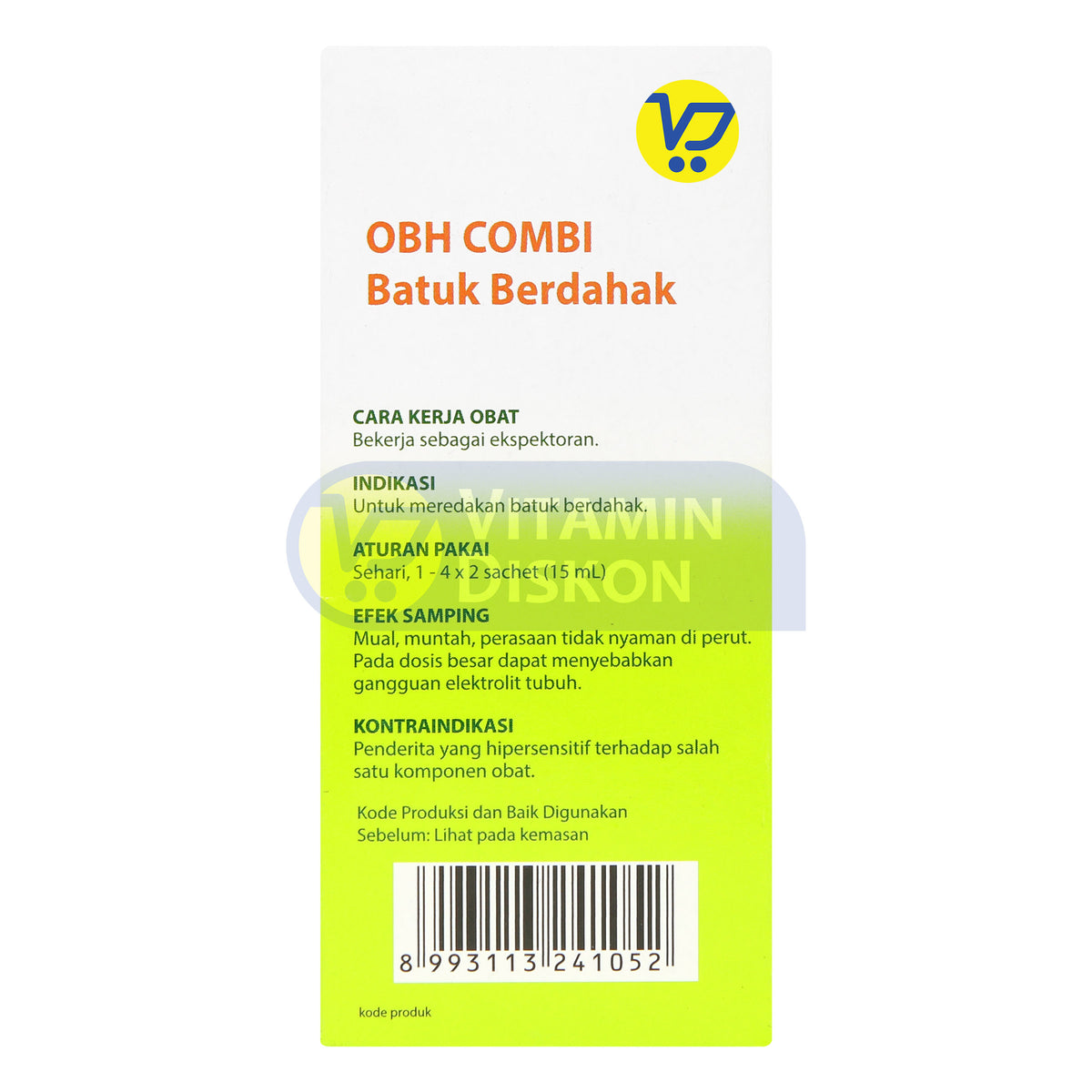 OBH COMBI BATUK BERDAHAK MENTHOL BOTOL 100 ML