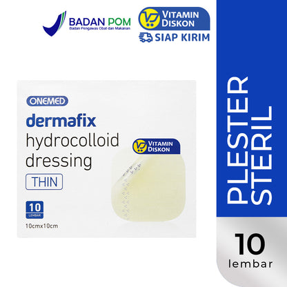 ONEMED DERMAFIX HYDROCOLLOID DRESSING THIN 10 X 10CM 10 LEMBAR