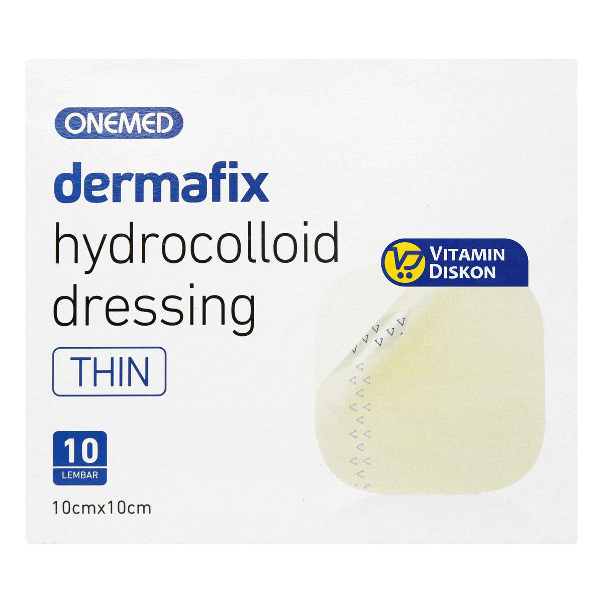 ONEMED DERMAFIX HYDROCOLLOID DRESSING THIN 10 X 10CM 10 LEMBAR
