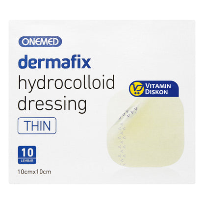 ONEMED DERMAFIX HYDROCOLLOID DRESSING THIN 10 X 10CM 10 LEMBAR