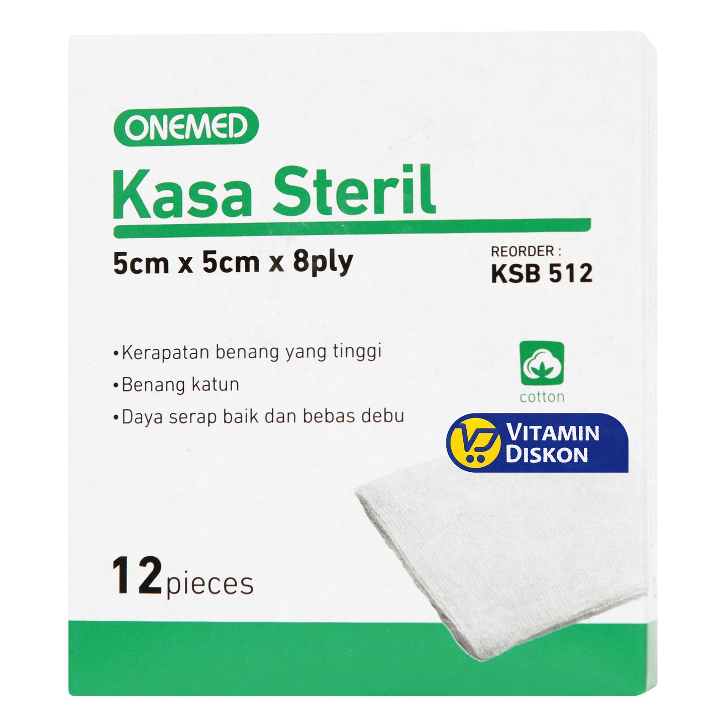 ONEMED KASA STERIL 5 X 5 CM BOX ISI 12 SHEET