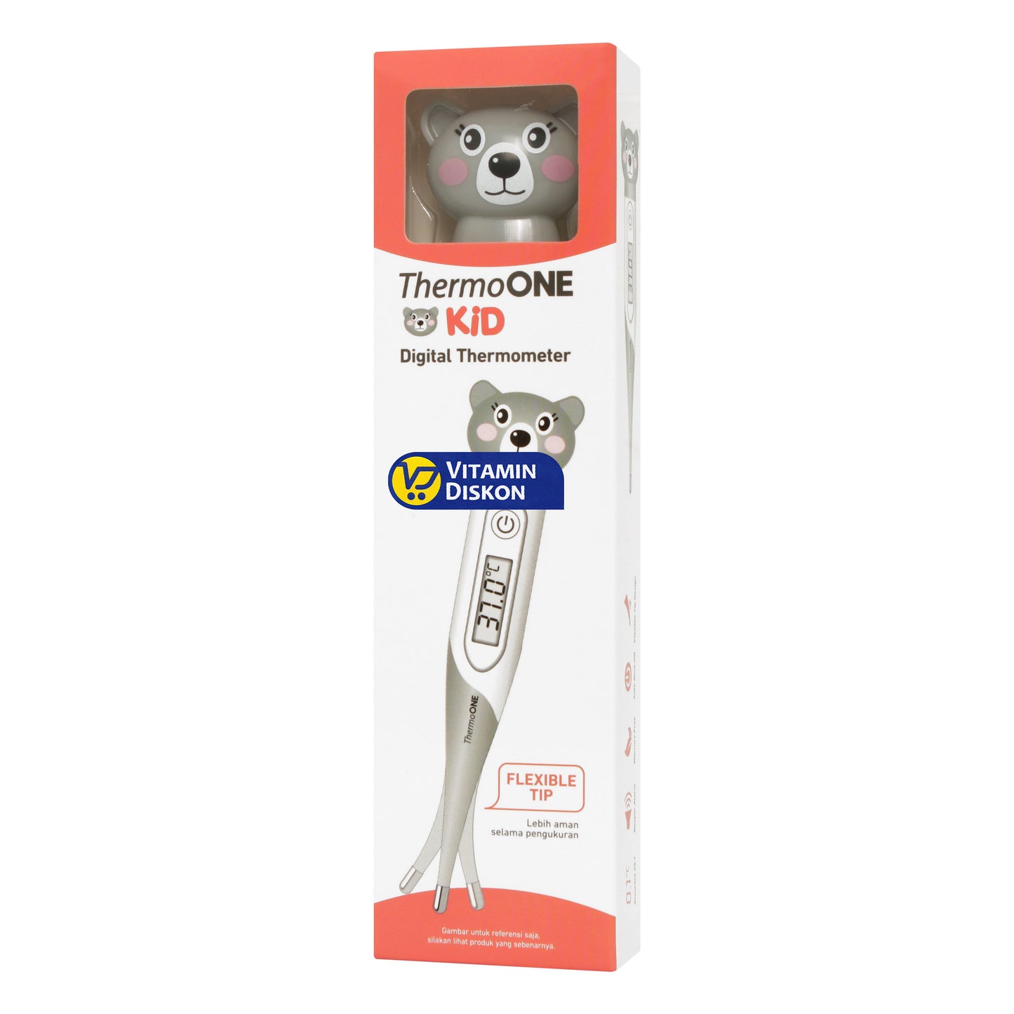 ONEMED THERMOMETER DIGITAL KIDS WHITE BEAR
