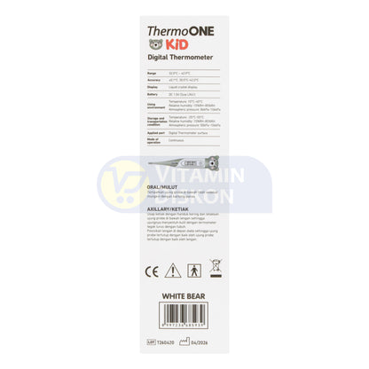 ONEMED THERMOMETER DIGITAL KIDS WHITE BEAR