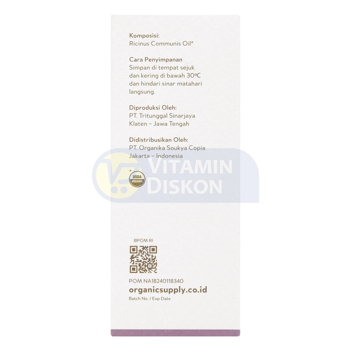 ORGANIC SUPPLY CO. CASTOR OIL 100ML