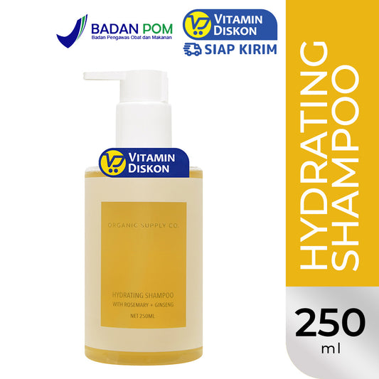 ORGANIC SUPPLY CO. HYDRATING SHAMPOO ROSEMARY AND GINSENG 250 ML