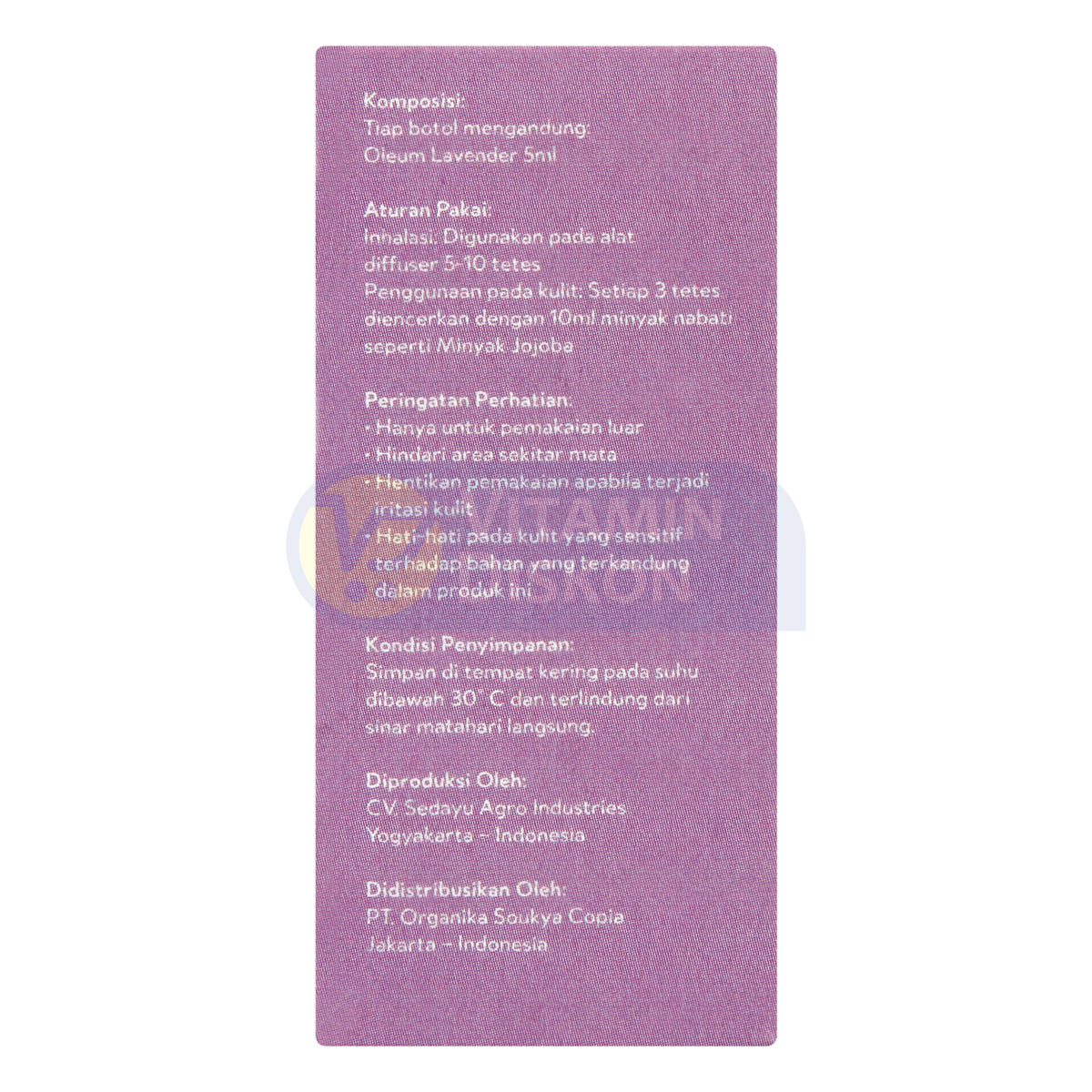 ORGANIC SUPPLY CO. LAVENDER ESSENTIAL OIL 5ML