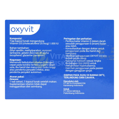 OXYVIT D3 1000 IU SOFTGEL 1 BOX 5 STRIP