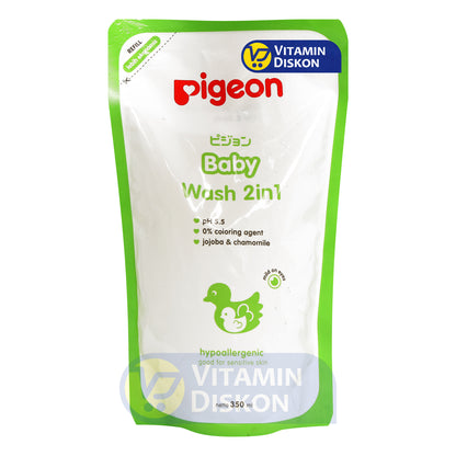 PIGEON BABY WASH 2 IN 1 WITH CHAMOMILE REFILL - 350ML