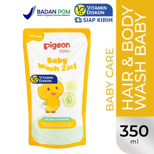 PIGEON BABY WASH 2 IN 1 WITH CHAMOMILE REFILL - 350ML