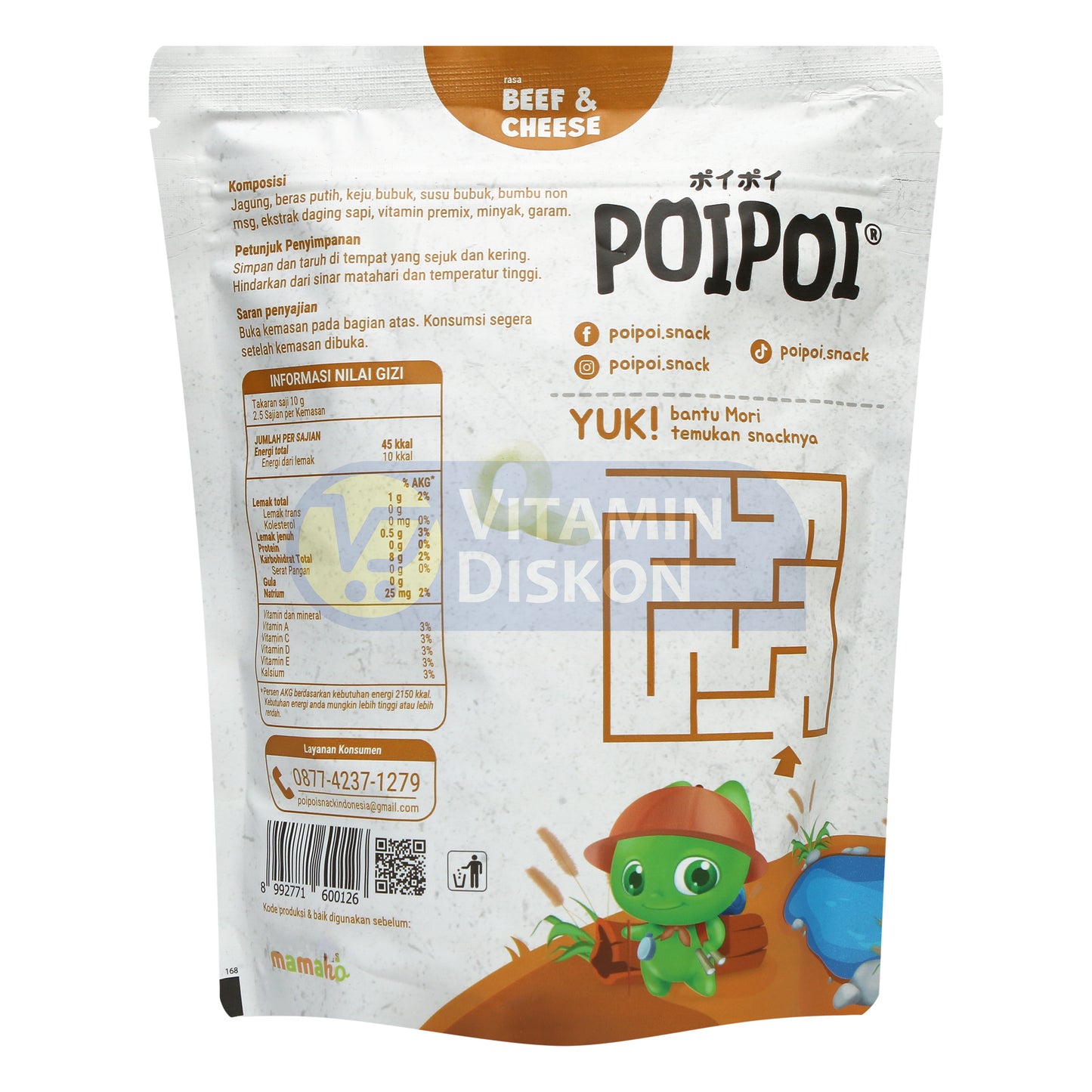 POIPOI BEEF AND CHEESE - 25GR