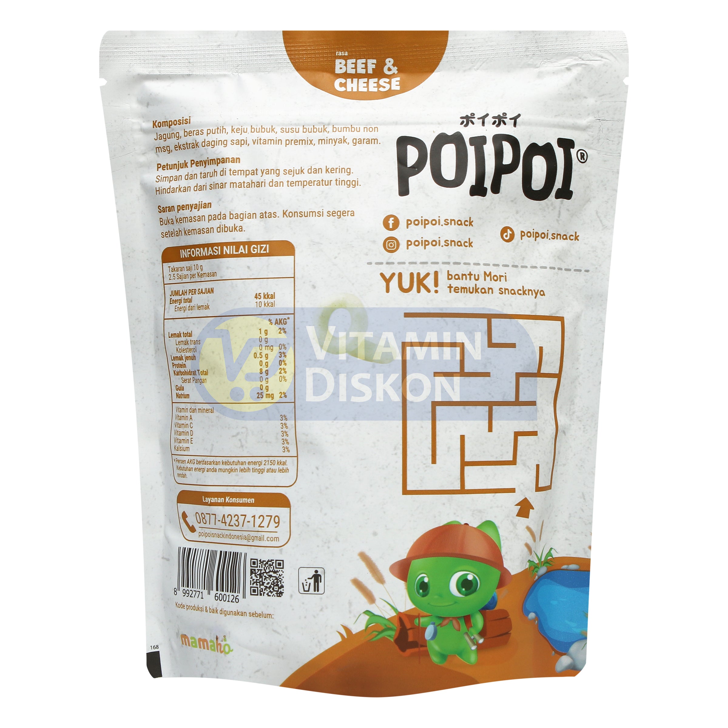 POIPOI BEEF AND CHEESE - 25GR