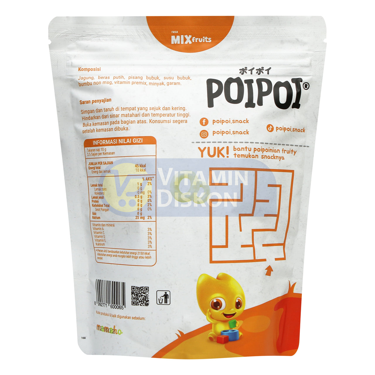 POIPOI MIX FRUITS - 25GR