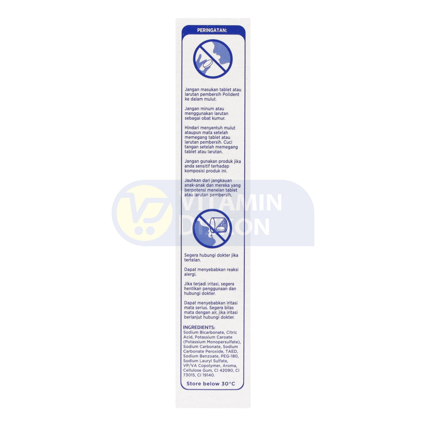 POLIDENT PEMBERSIH GIGI PALSU 4in1 CLEANING POWER 30 TABLET