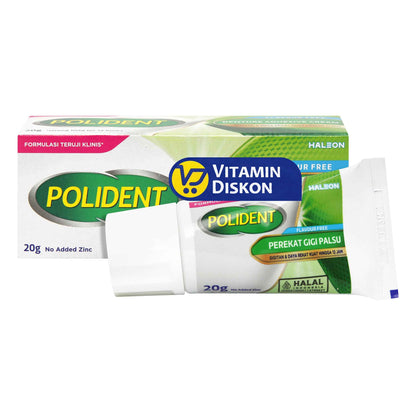 POLIDENT PEREKAT GIGI PALSU FLAVOUR FREE 20GR