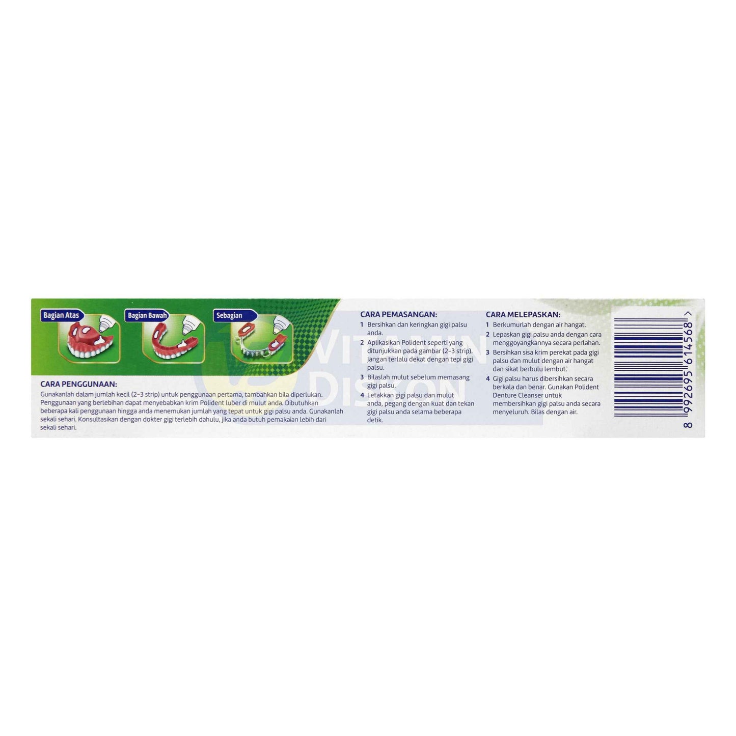 POLIDENT PEREKAT GIGI PALSU FLAVOUR FREE 60GR