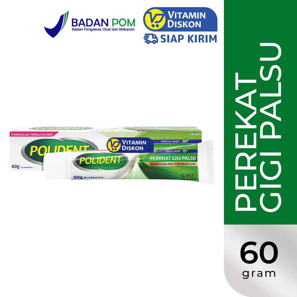 POLIDENT PEREKAT GIGI PALSU FRESH MINT 60GR