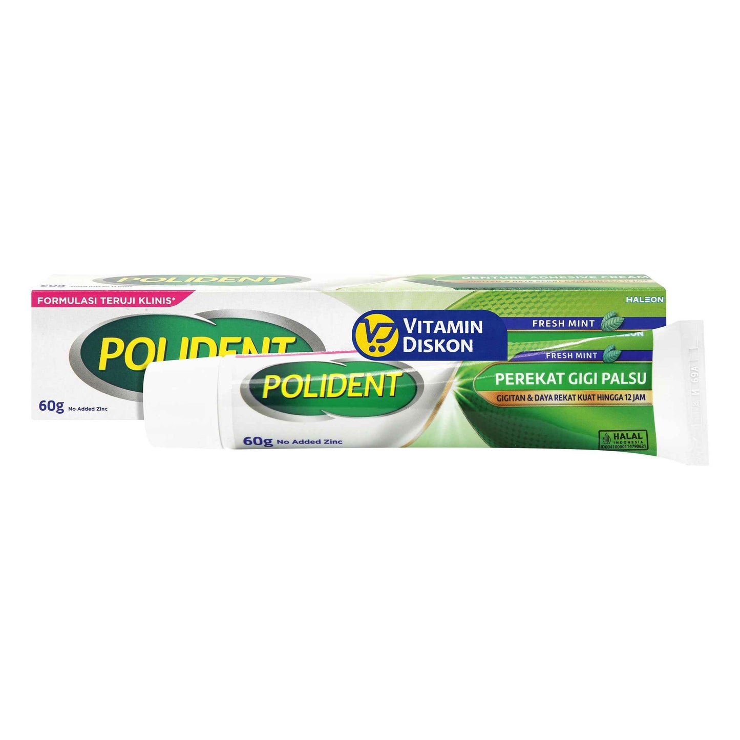 POLIDENT PEREKAT GIGI PALSU FRESH MINT 60GR