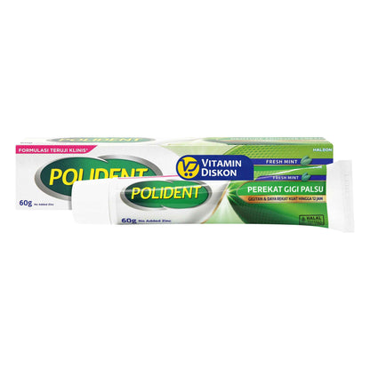 POLIDENT PEREKAT GIGI PALSU FRESH MINT 60GR