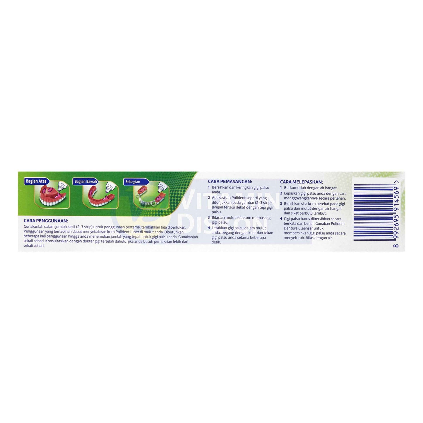 POLIDENT PEREKAT GIGI PALSU FRESH MINT 60GR