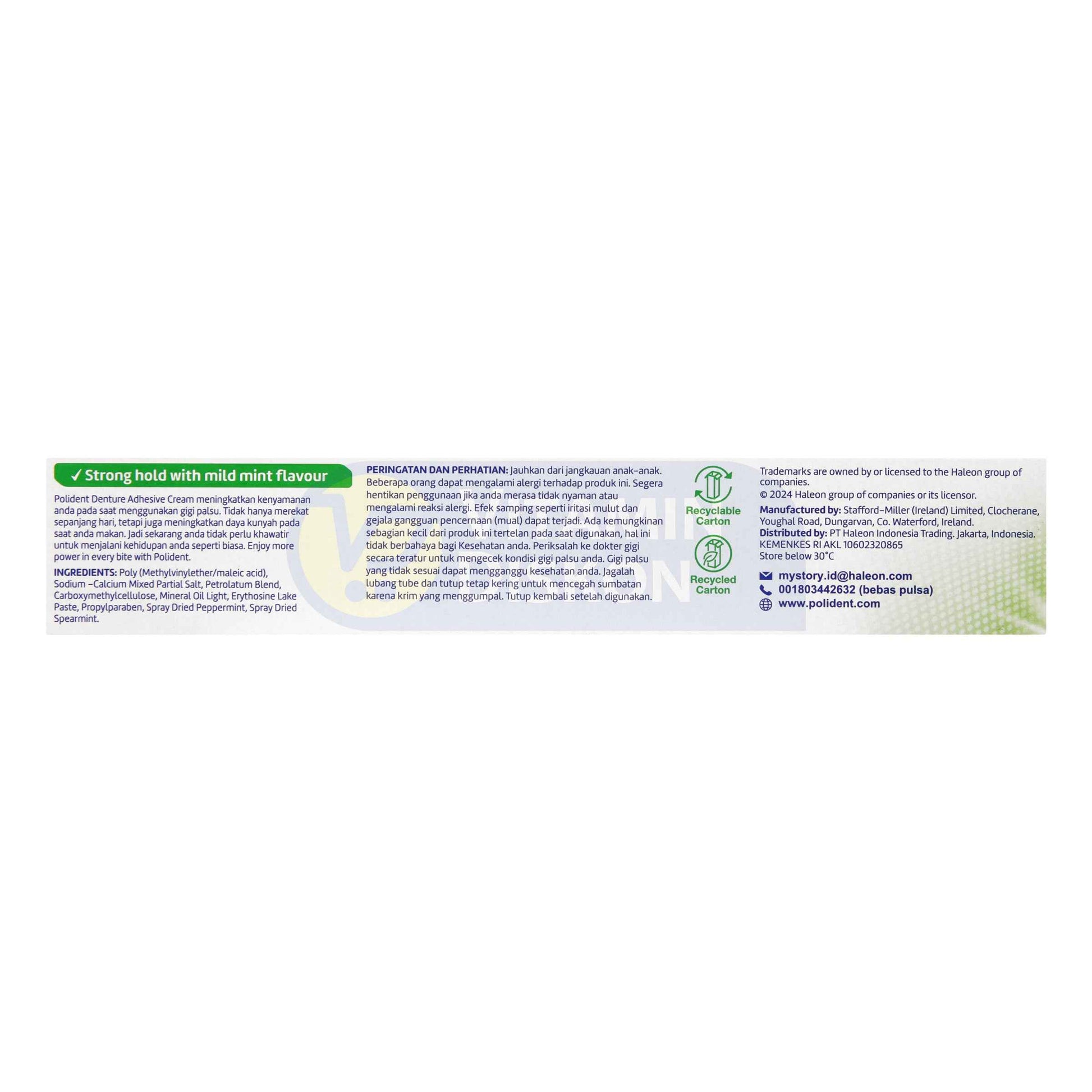POLIDENT PEREKAT GIGI PALSU FRESH MINT 60GR