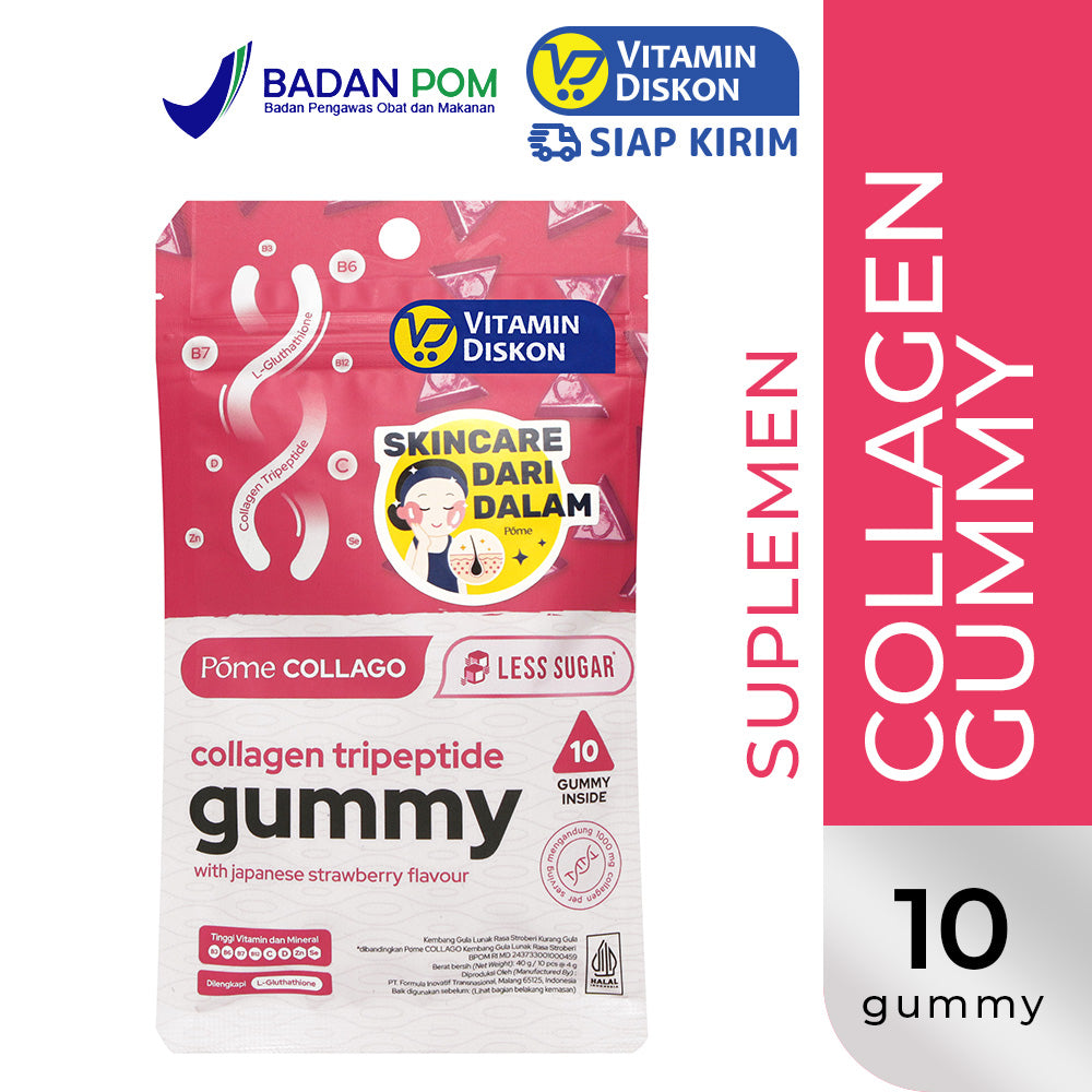 POME COLLAGEN TRIPEPTIDE WITH JAPANESE STRAWBERRY FLAVOUR - 10 GUMMY