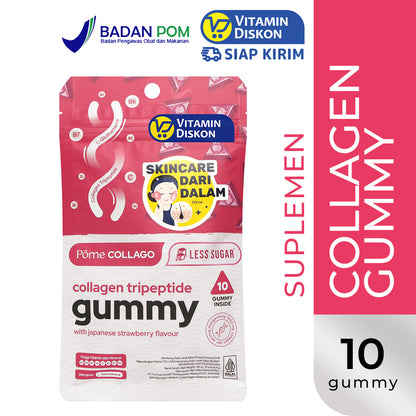 POME COLLAGEN TRIPEPTIDE WITH JAPANESE STRAWBERRY FLAVOUR - 10 GUMMY