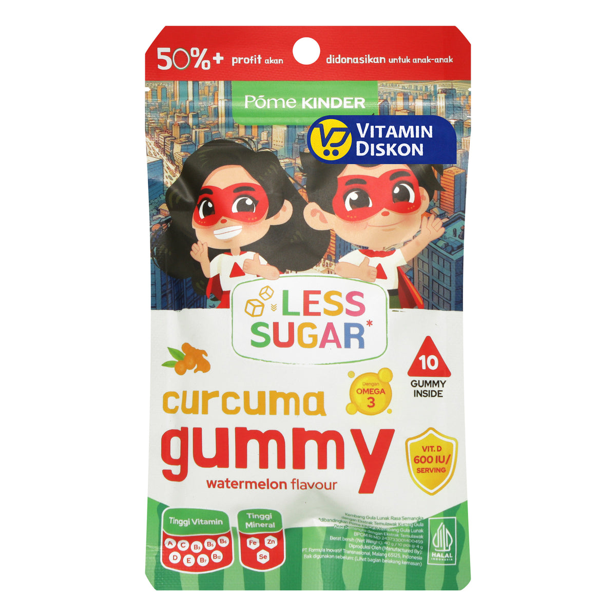 POME KINDER CURCUMA GUMMY -10 GUMMY