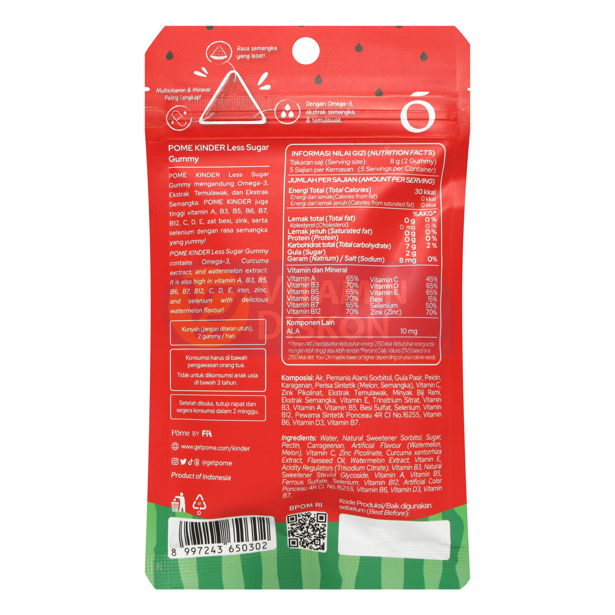 POME KINDER CURCUMA GUMMY -10 GUMMY