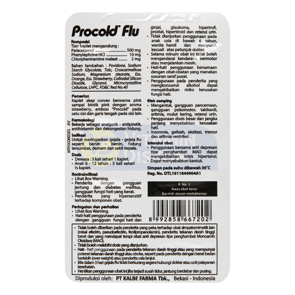 PROCOLD FLU 1 STRIP ISI 6 TABLET