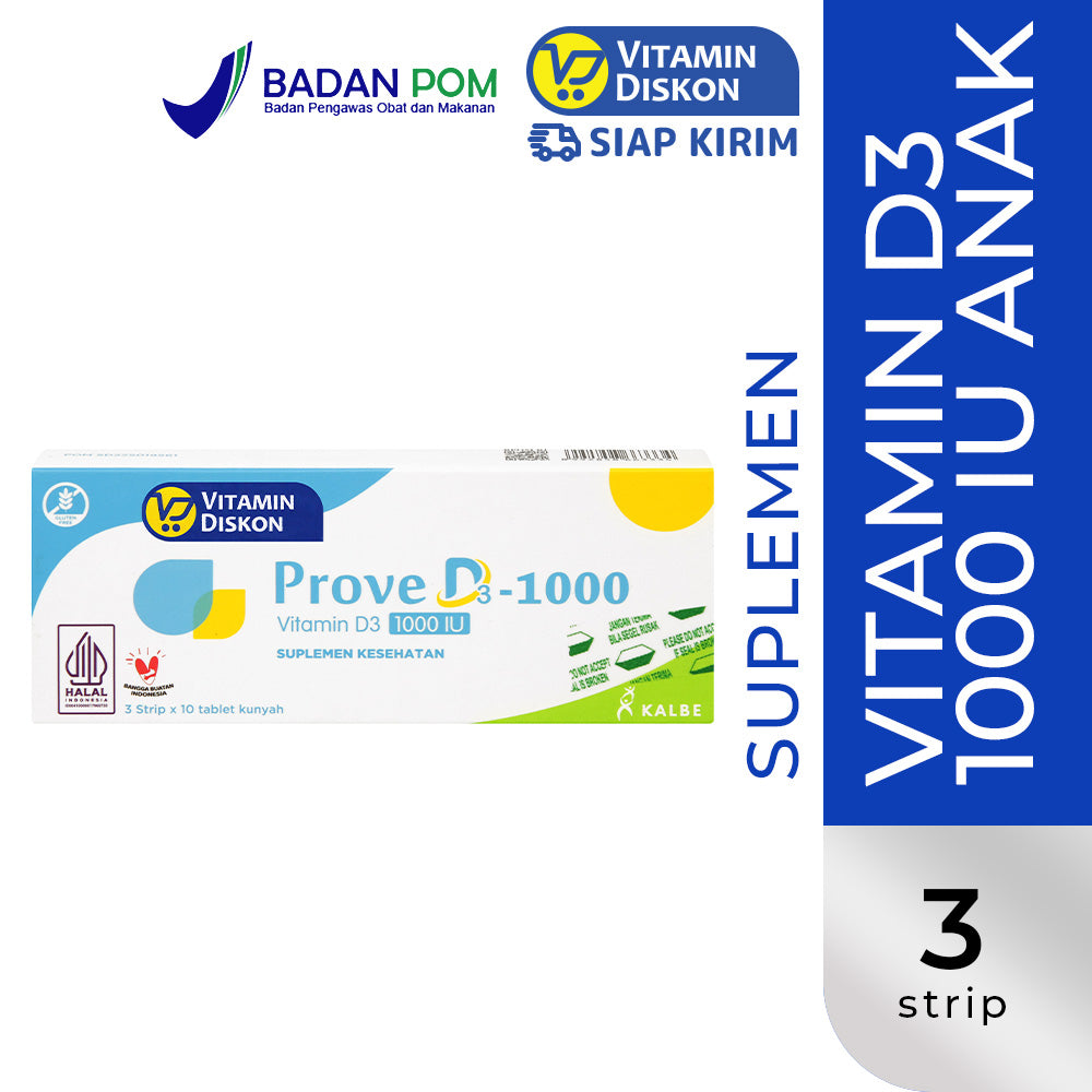 PROVE D3 1000 VITAMIN D3 1000 IU 1 BOX ISI 3 STRIP