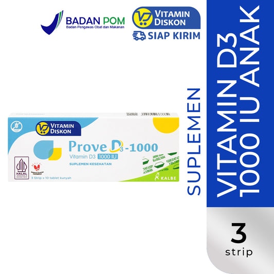 PROVE D3 1000 VITAMIN D3 1000 IU 1 BOX ISI 3 STRIP