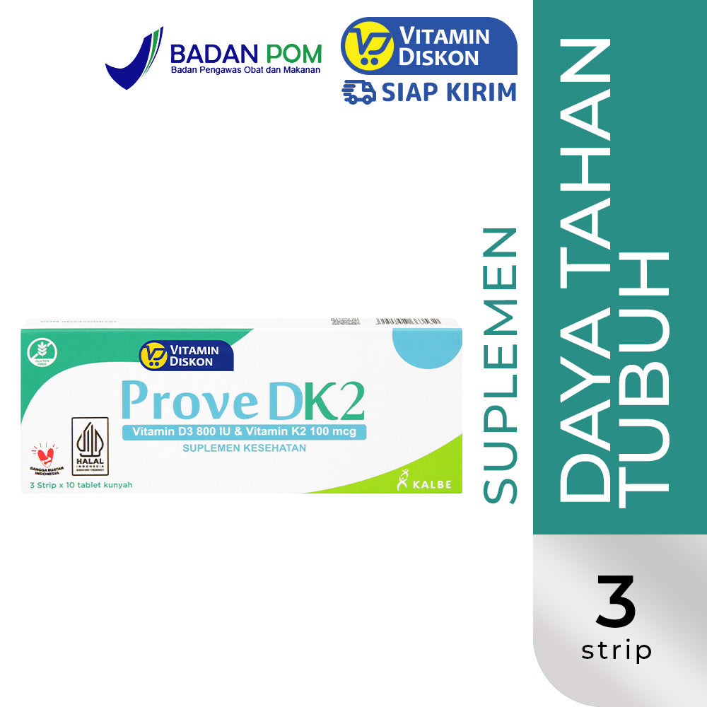PROVE DK2 VITAMIN D3 800 IU & K2 100 MCG 1 BOX ISI 3 STRIP
