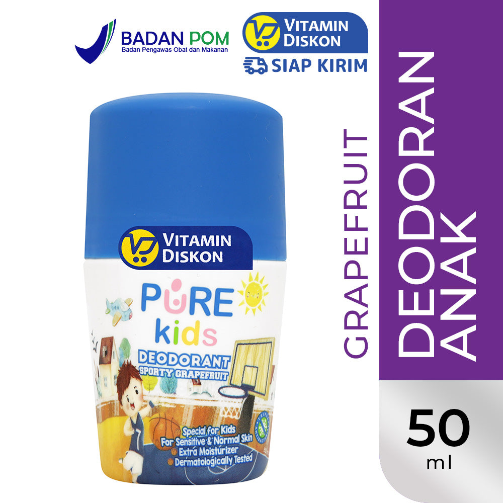 PUREKIDS DEODORANT SPORTY GRAPEFRUIT 50ML