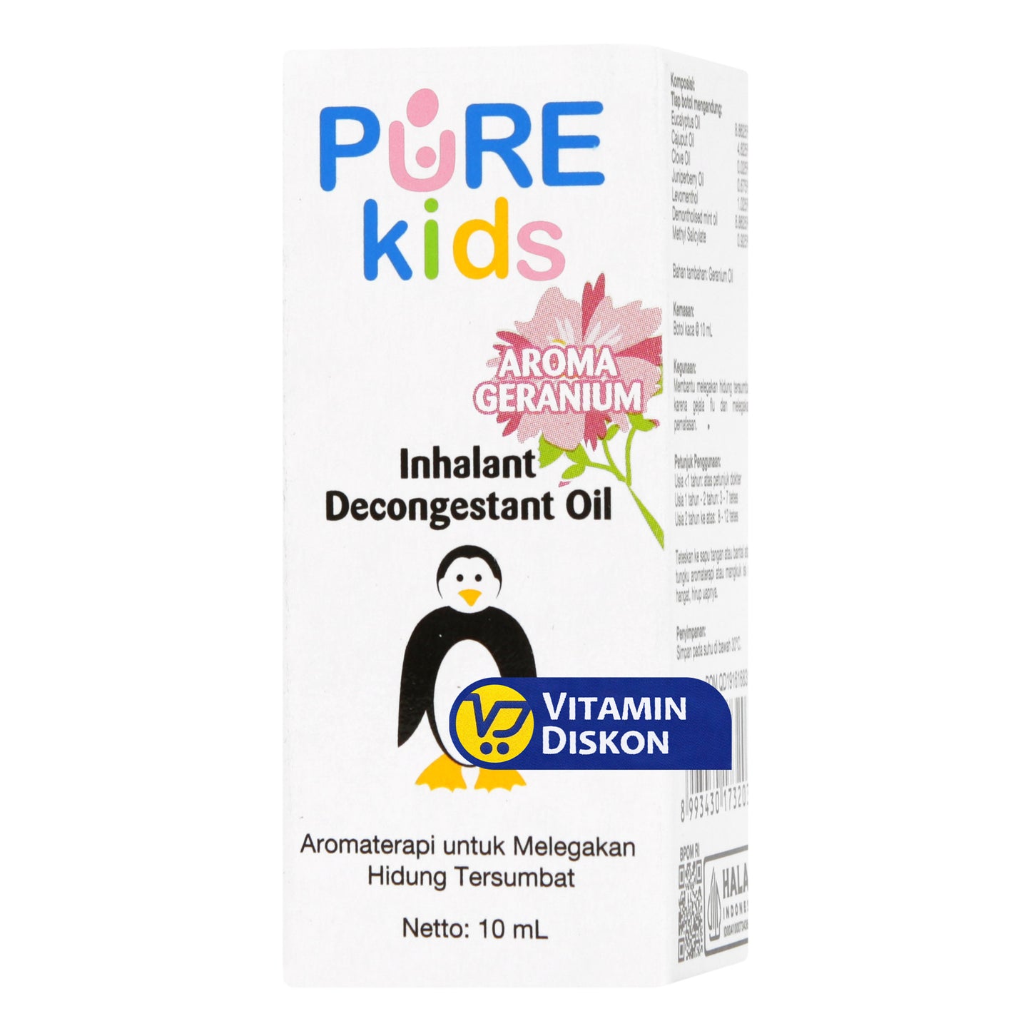 PURE KIDS INHALANT DECONGESTANT OIL GERANIUM 10 ML