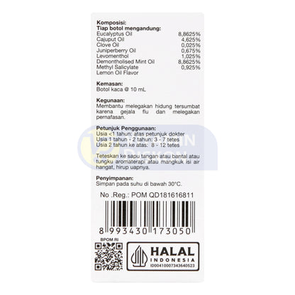 PURE KIDS INHALANT DECONGESTANT OIL AROMA LEMON 10 ML