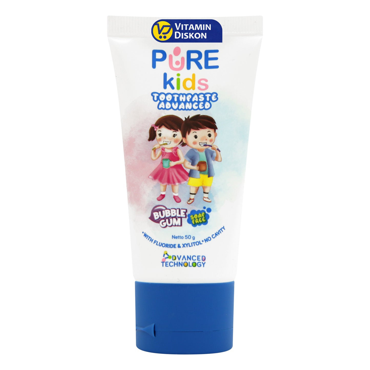 PUREKIDS TOOTHPASTE ADVANCE BUBBLE GUM 50 GR