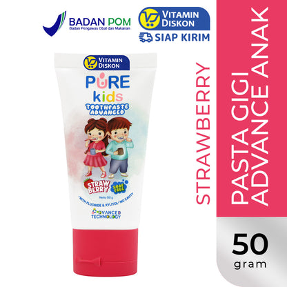 PUREKIDS TOOTHPASTE ADVANCE STRAWBERRY 50 GR