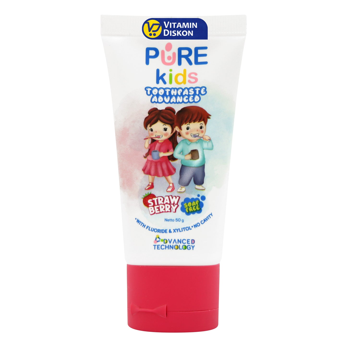 PUREKIDS TOOTHPASTE ADVANCE STRAWBERRY 50 GR