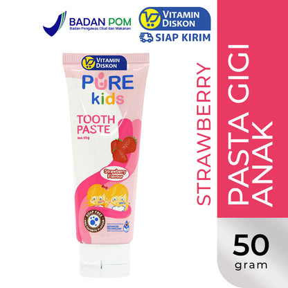 PURE KIDS TOOTHPASTE STRAWBERRY 50GR