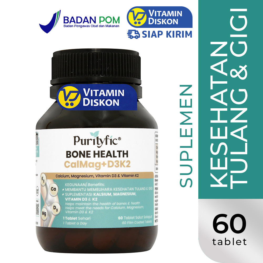 PURITYFIC BONE HEALTH CALMAG + D3K2 60 TABLET