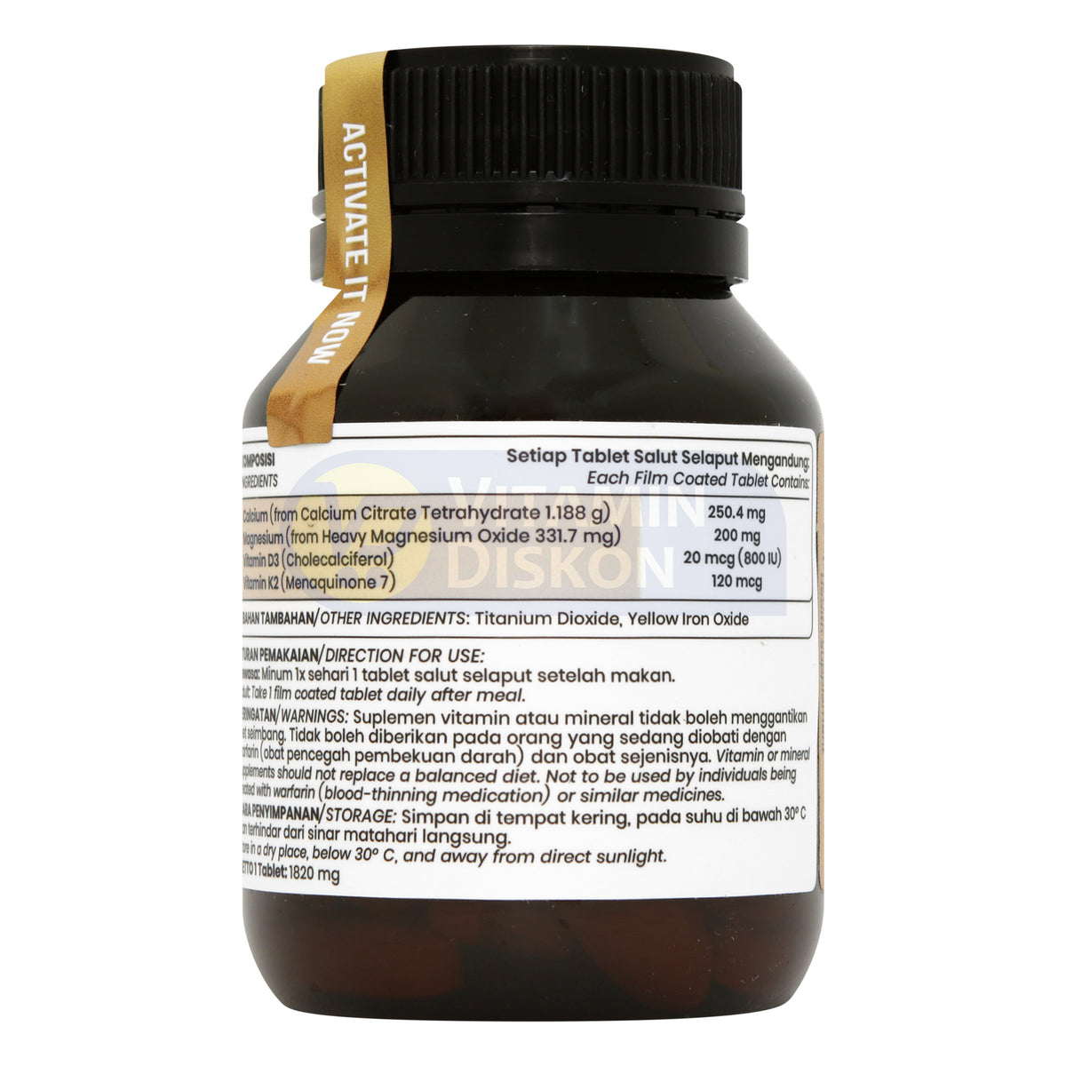 PURITYFIC BONE HEALTH CALMAG + D3K2 60 TABLET