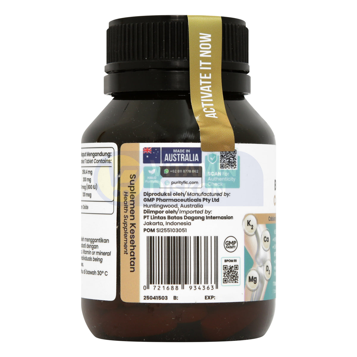 PURITYFIC BONE HEALTH CALMAG + D3K2 60 TABLET