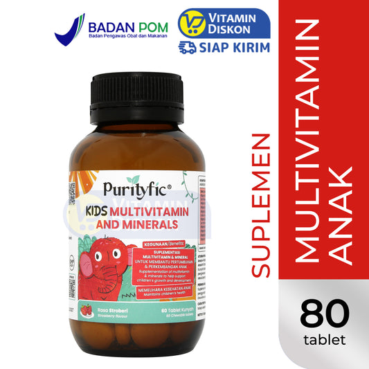 PURITYFIC KIDS MULTIVITAMIN & MINERALS 60 KAPSUL